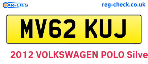 MV62KUJ are the vehicle registration plates.