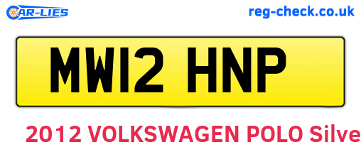 MW12HNP are the vehicle registration plates.
