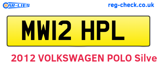 MW12HPL are the vehicle registration plates.
