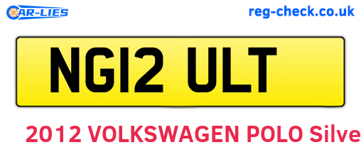 NG12ULT are the vehicle registration plates.