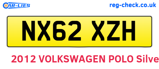 NX62XZH are the vehicle registration plates.