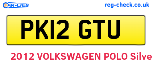 PK12GTU are the vehicle registration plates.