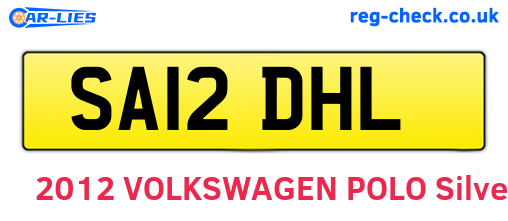 SA12DHL are the vehicle registration plates.