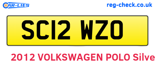 SC12WZO are the vehicle registration plates.