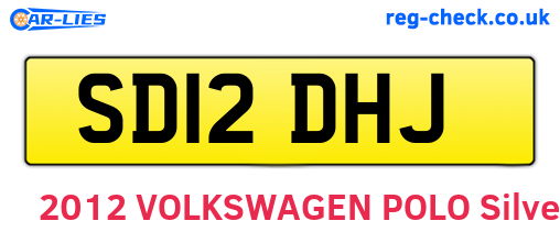 SD12DHJ are the vehicle registration plates.