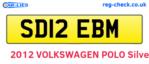 SD12EBM are the vehicle registration plates.