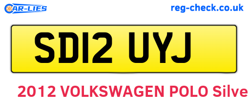 SD12UYJ are the vehicle registration plates.