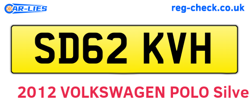 SD62KVH are the vehicle registration plates.
