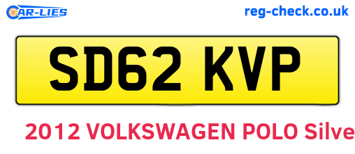 SD62KVP are the vehicle registration plates.