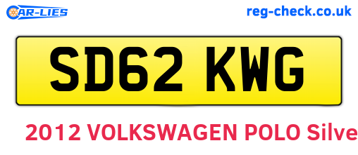 SD62KWG are the vehicle registration plates.