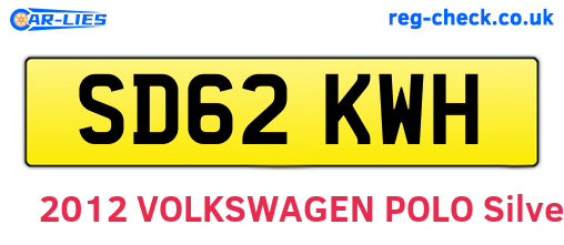SD62KWH are the vehicle registration plates.