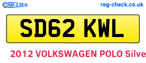 SD62KWL are the vehicle registration plates.