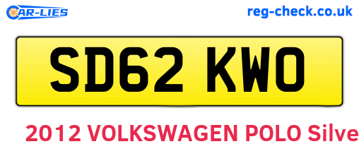 SD62KWO are the vehicle registration plates.