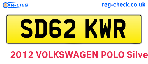 SD62KWR are the vehicle registration plates.
