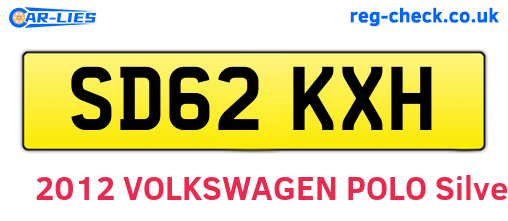 SD62KXH are the vehicle registration plates.