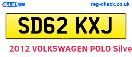 SD62KXJ are the vehicle registration plates.