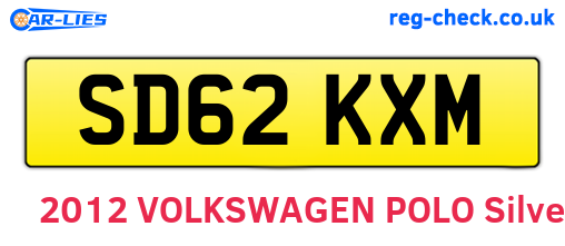 SD62KXM are the vehicle registration plates.
