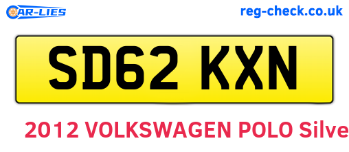 SD62KXN are the vehicle registration plates.