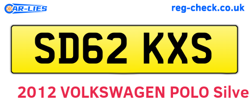 SD62KXS are the vehicle registration plates.