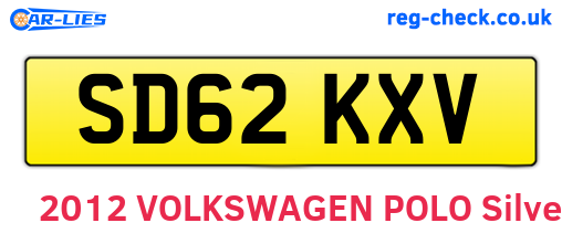 SD62KXV are the vehicle registration plates.
