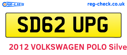 SD62UPG are the vehicle registration plates.