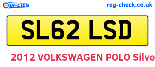 SL62LSD are the vehicle registration plates.