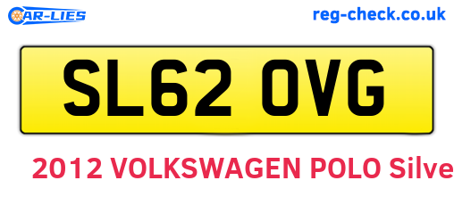 SL62OVG are the vehicle registration plates.