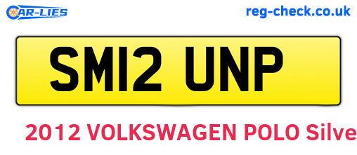 SM12UNP are the vehicle registration plates.