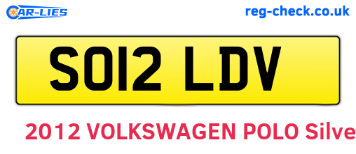 SO12LDV are the vehicle registration plates.