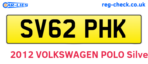 SV62PHK are the vehicle registration plates.