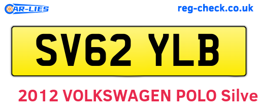 SV62YLB are the vehicle registration plates.