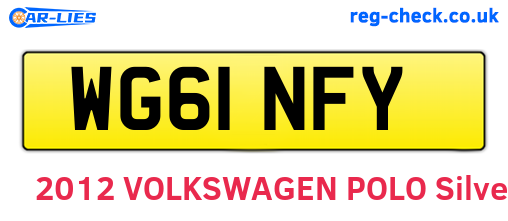 WG61NFY are the vehicle registration plates.