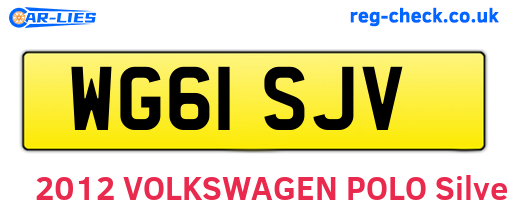 WG61SJV are the vehicle registration plates.