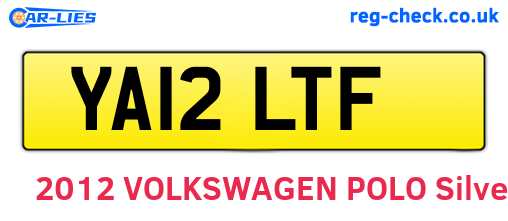 YA12LTF are the vehicle registration plates.