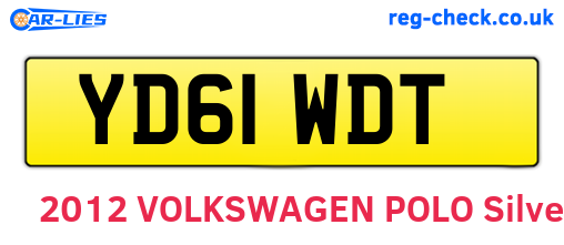 YD61WDT are the vehicle registration plates.