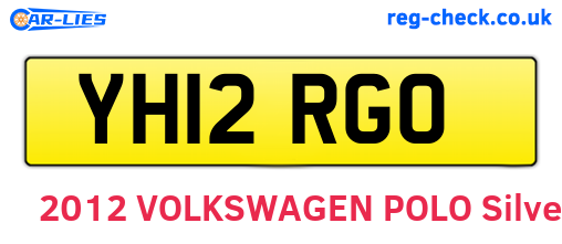YH12RGO are the vehicle registration plates.
