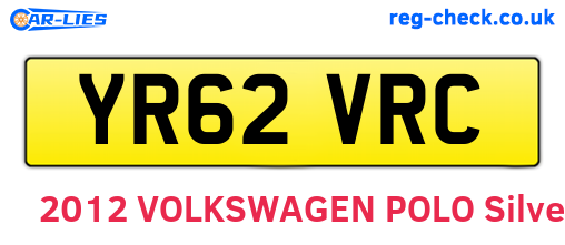 YR62VRC are the vehicle registration plates.
