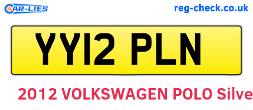 YY12PLN are the vehicle registration plates.