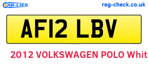 AF12LBV are the vehicle registration plates.