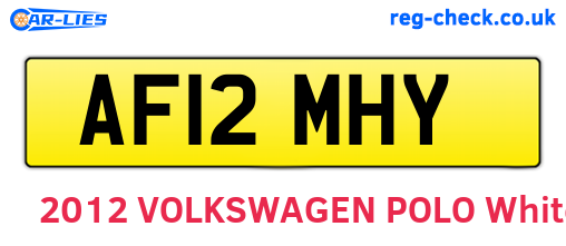AF12MHY are the vehicle registration plates.