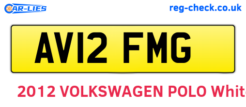 AV12FMG are the vehicle registration plates.