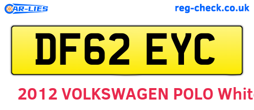 DF62EYC are the vehicle registration plates.