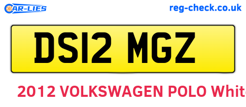DS12MGZ are the vehicle registration plates.