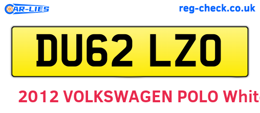 DU62LZO are the vehicle registration plates.