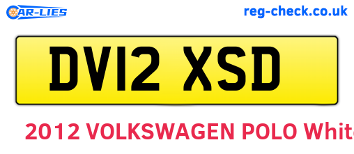 DV12XSD are the vehicle registration plates.