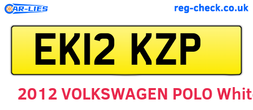 EK12KZP are the vehicle registration plates.