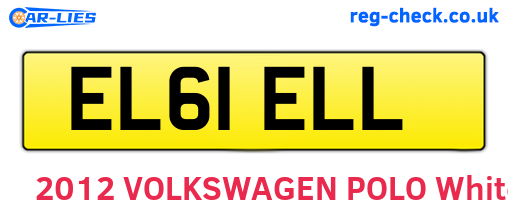 EL61ELL are the vehicle registration plates.