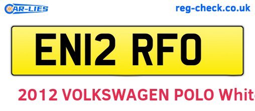 EN12RFO are the vehicle registration plates.
