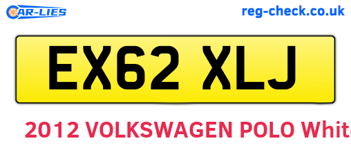 EX62XLJ are the vehicle registration plates.