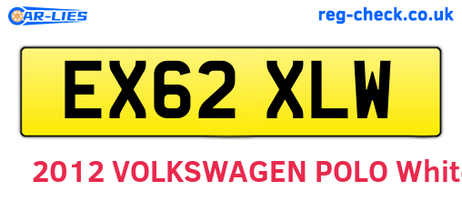 EX62XLW are the vehicle registration plates.